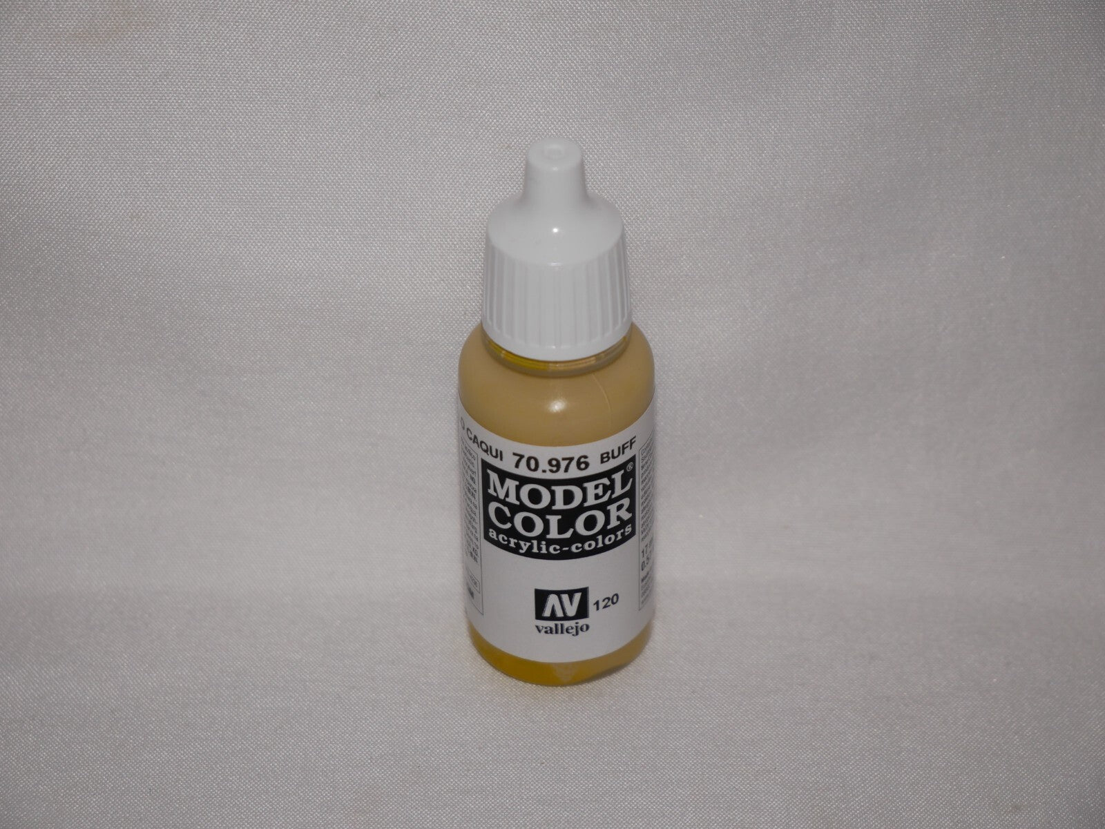 Vallejo Model Color Buff Acrylic 17ml/0.57 fl oz Dropper Bottle 70.976