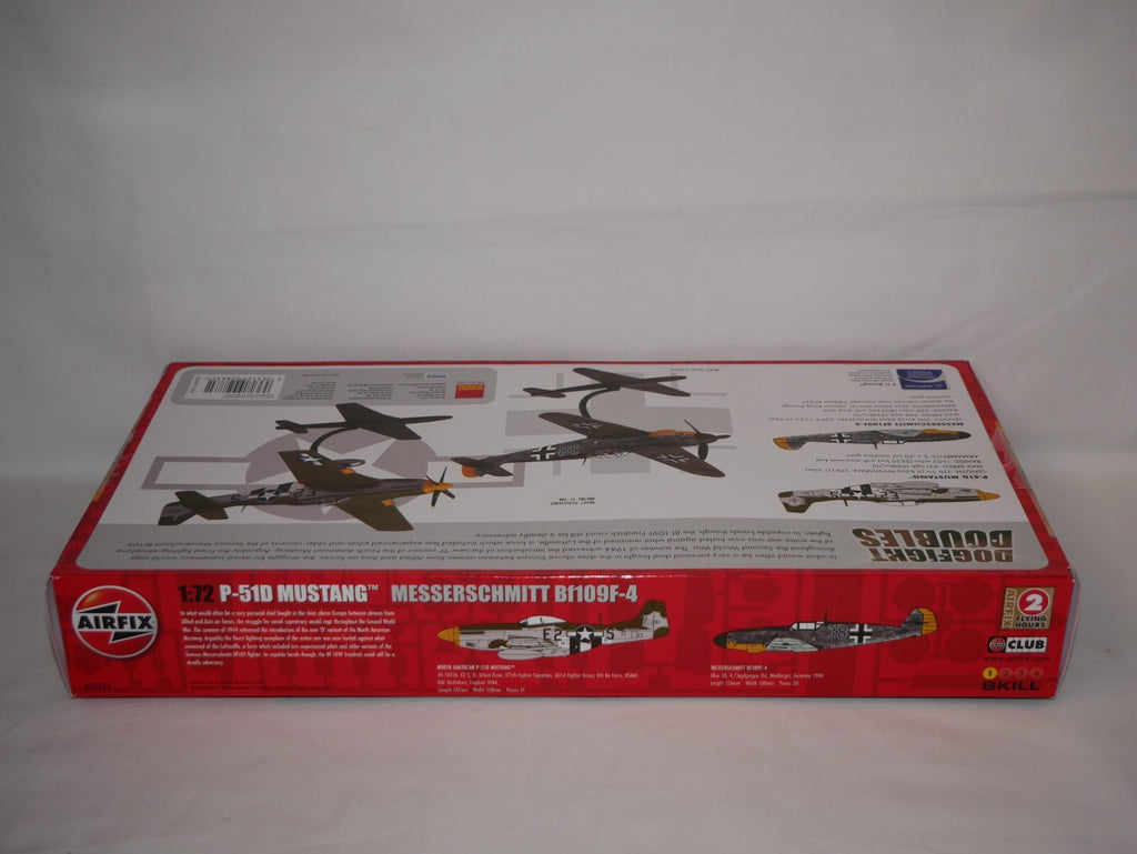 Airfix 1:72 Scale Dogfight Doubles P-51 Mustang Vs Messerschmitt Bf109F-4 A50193
