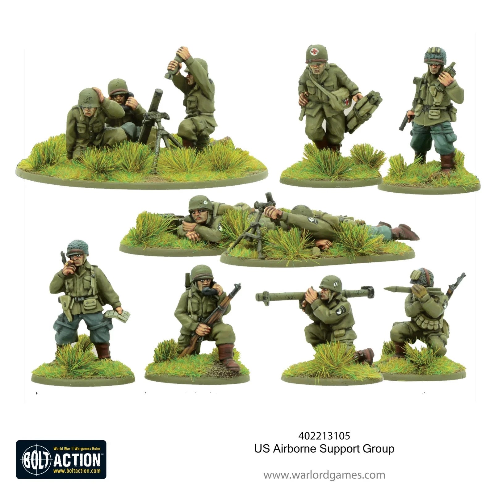 Warlord Games Bolt Action 1:56 US Airborne Support Group (1944-45) - 402213105