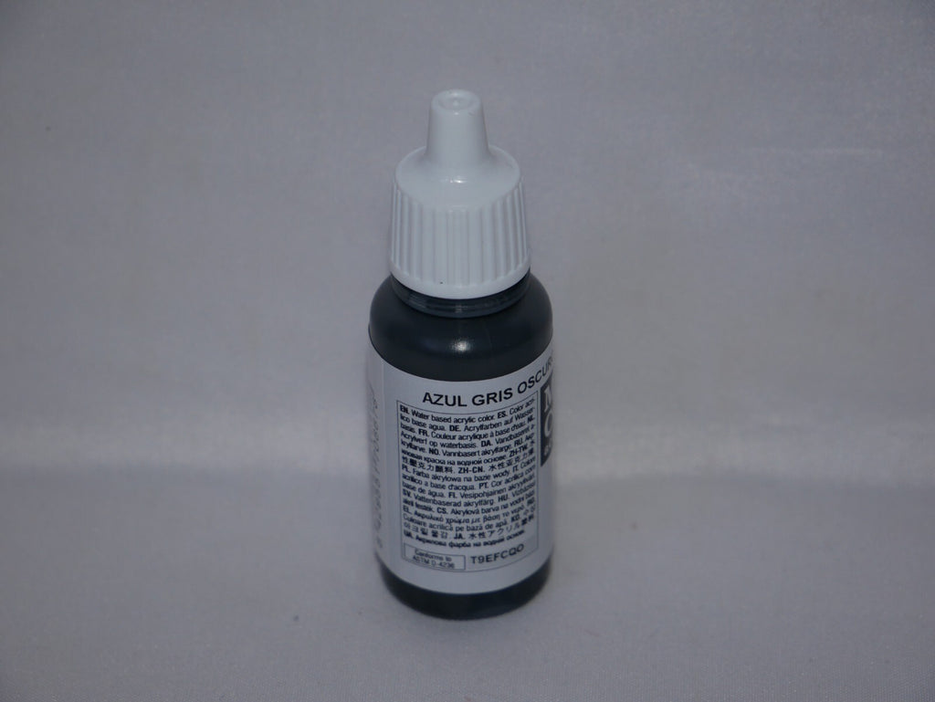 Vallejo Model Color Dark Blue Grey Acrylic 17ml/0.57 fl oz Dropper Bottle 70.867