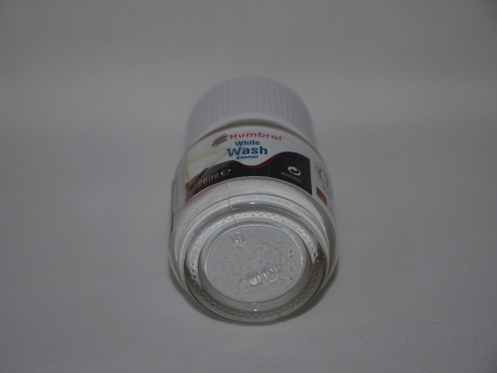 Humbrol Scale Hobby Modelling Enamel White Wash (28ml) Glass Jar Bottle - AV0202