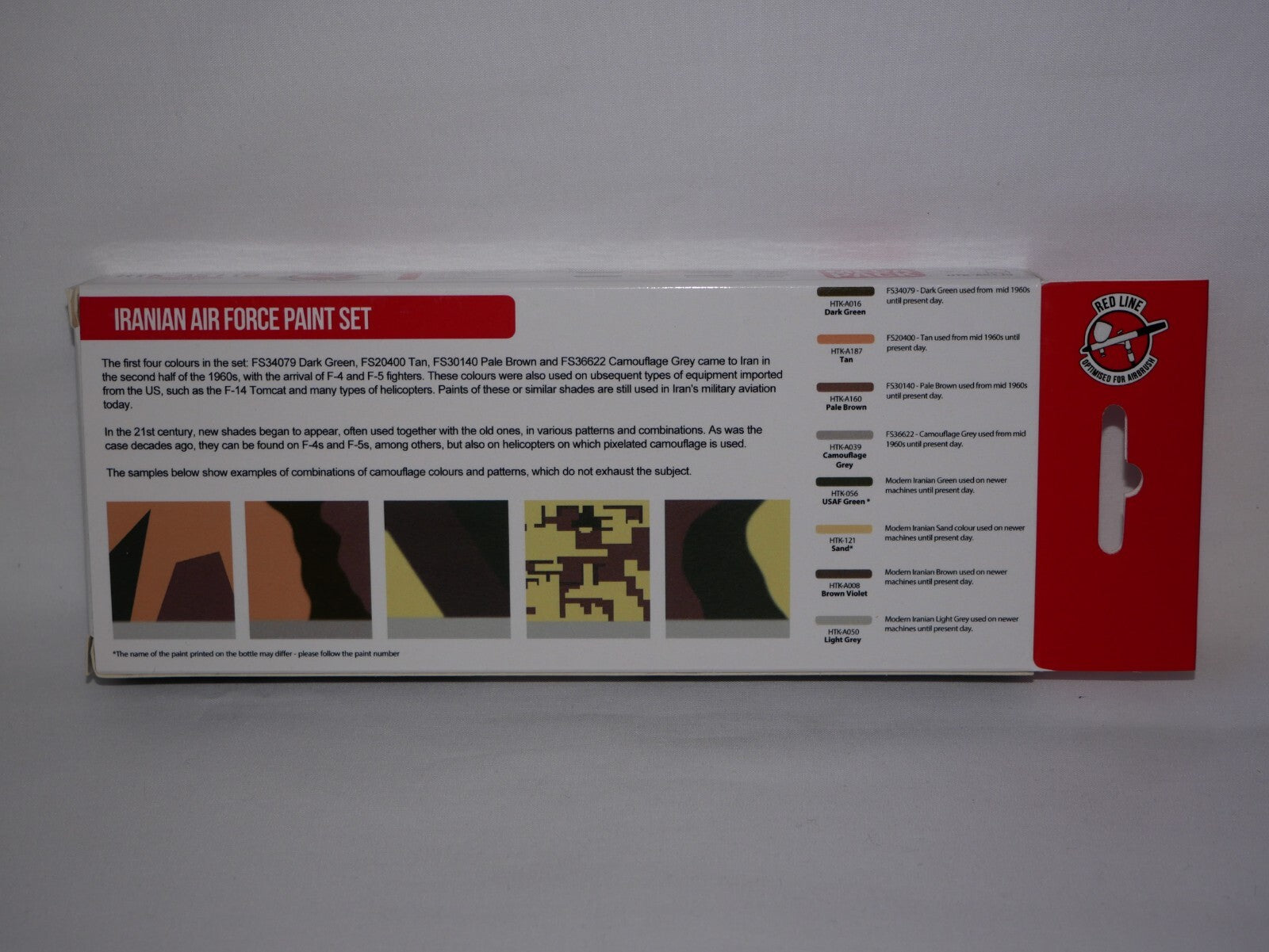 Hataka Red Line Optimised For Airbrush Iranian Air Force Paint Set - (HTK-AS119)
