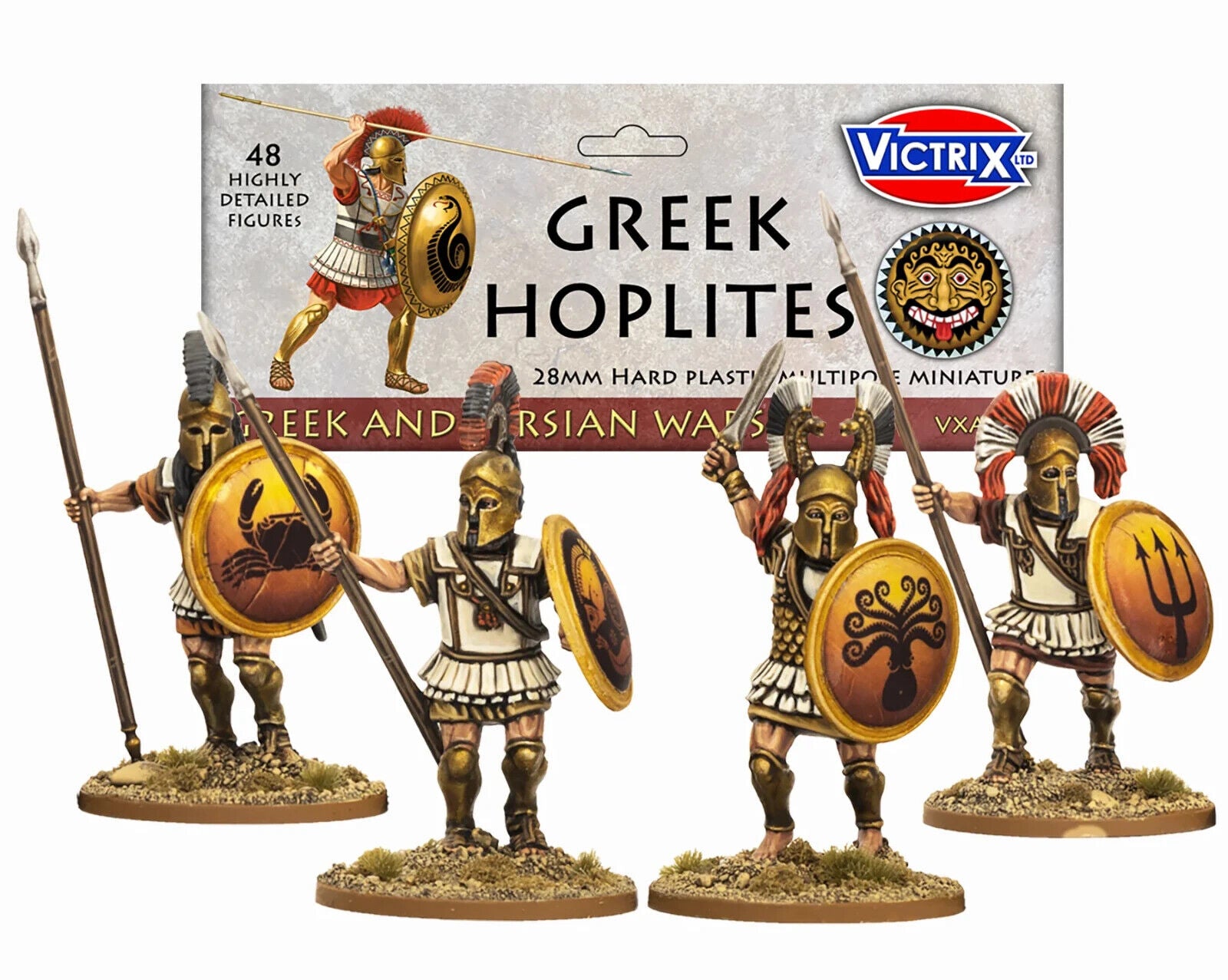 Victrix Greek And Persian Wars 28mm Hard Plastic Greek Hoplites  Models - VXA050