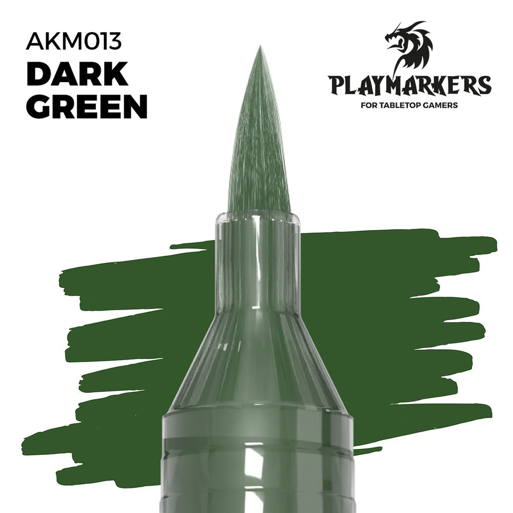 AK Interactive Acrylic Paint Playmarkers For Tabletop Games Dark Green - AKM013