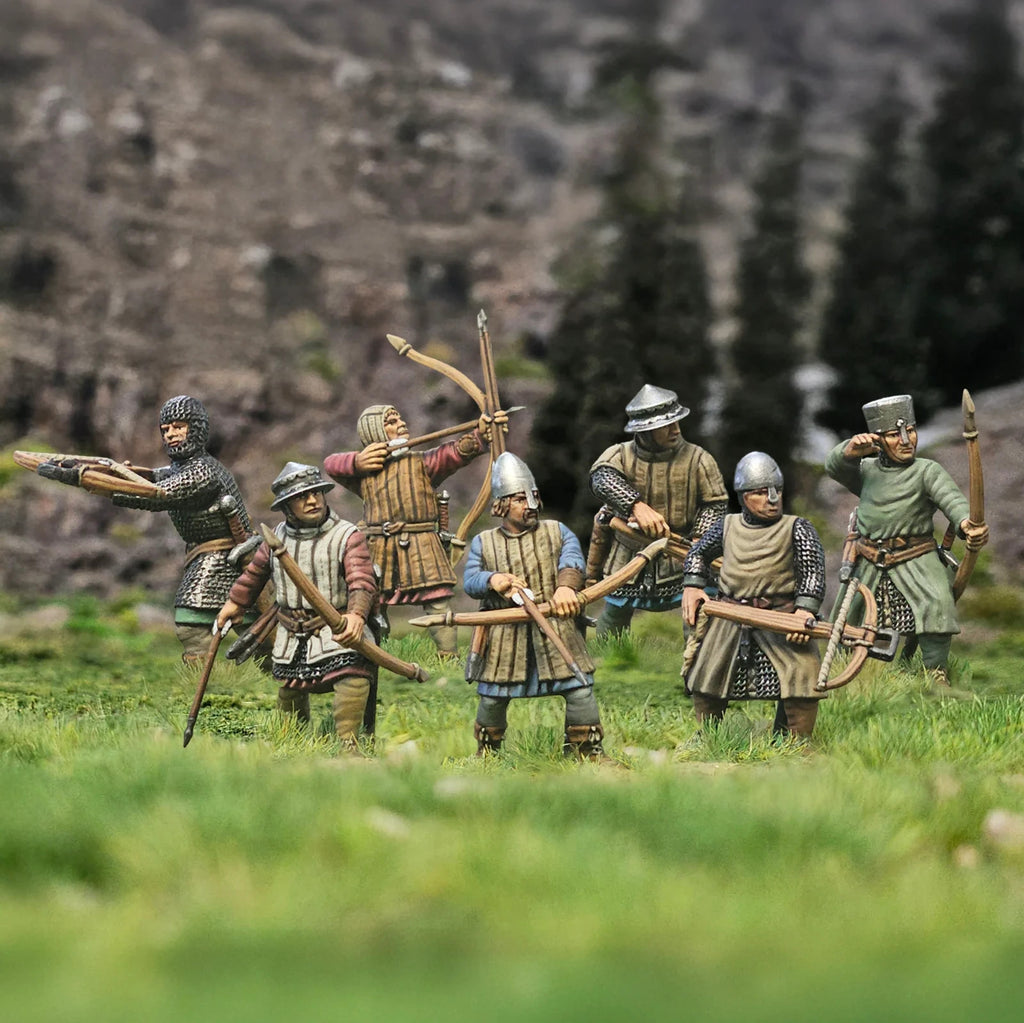 Victrix 28mm Scale Hard Plastic Medieval Warband (42) Miniatures Set - VXWB005
