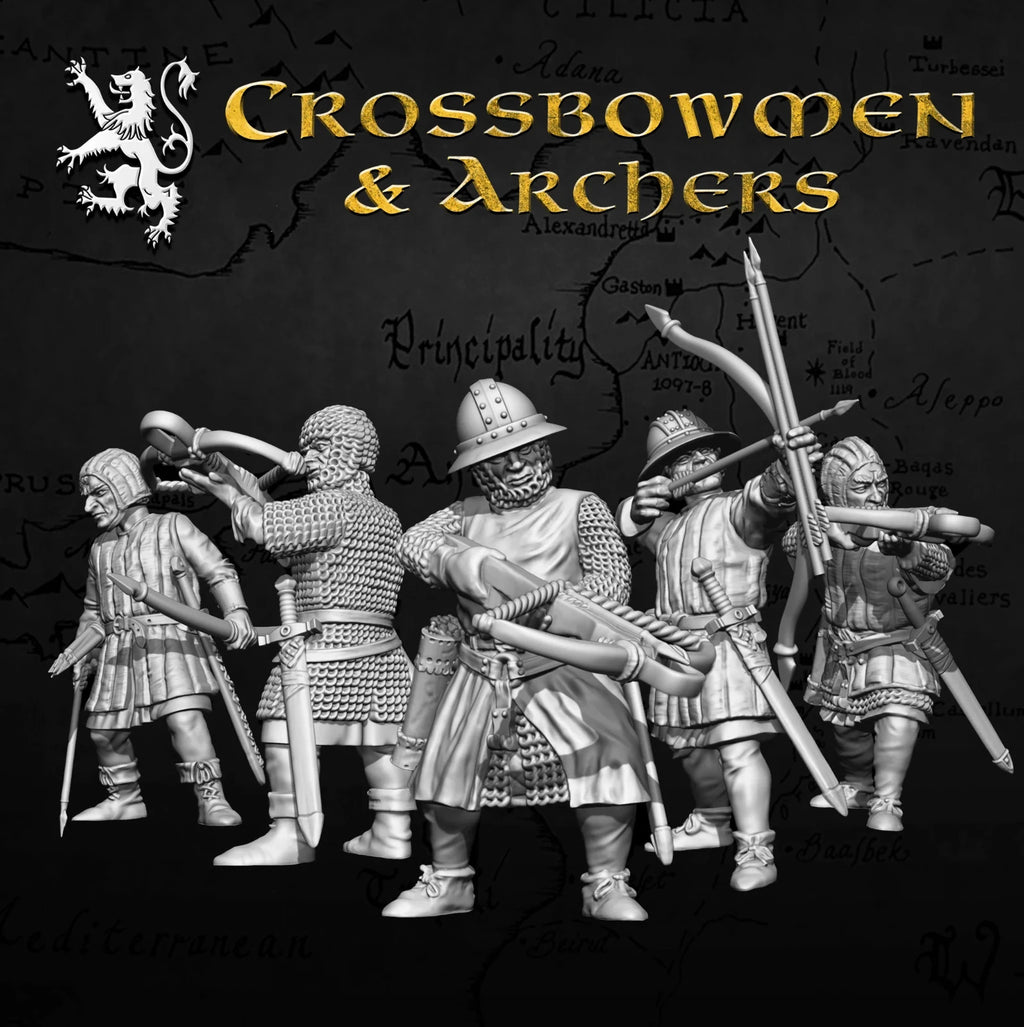 Victrix Medieval Warriors 28mm Scale Hard Plastic Crossbowmen & Archers - VXM007