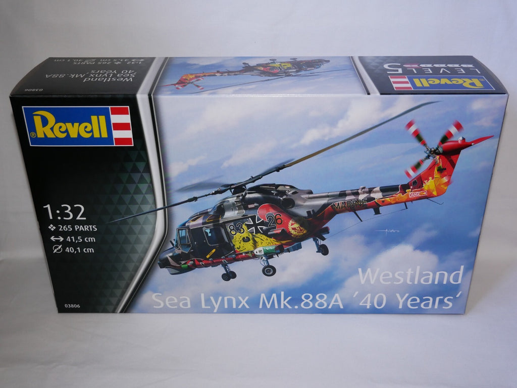 Revell 1:32 Westland Sea Lynx MK.88A Helicopter '40 Years' Skill Level 5 - 03806