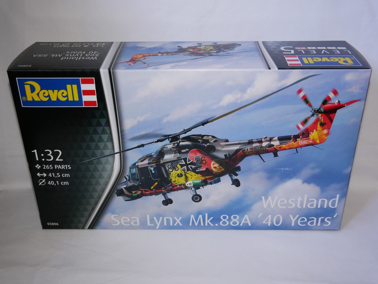 Revell 1:32 Westland Sea Lynx MK.88A Helicopter '40 Years' Skill Level 5 - 03806