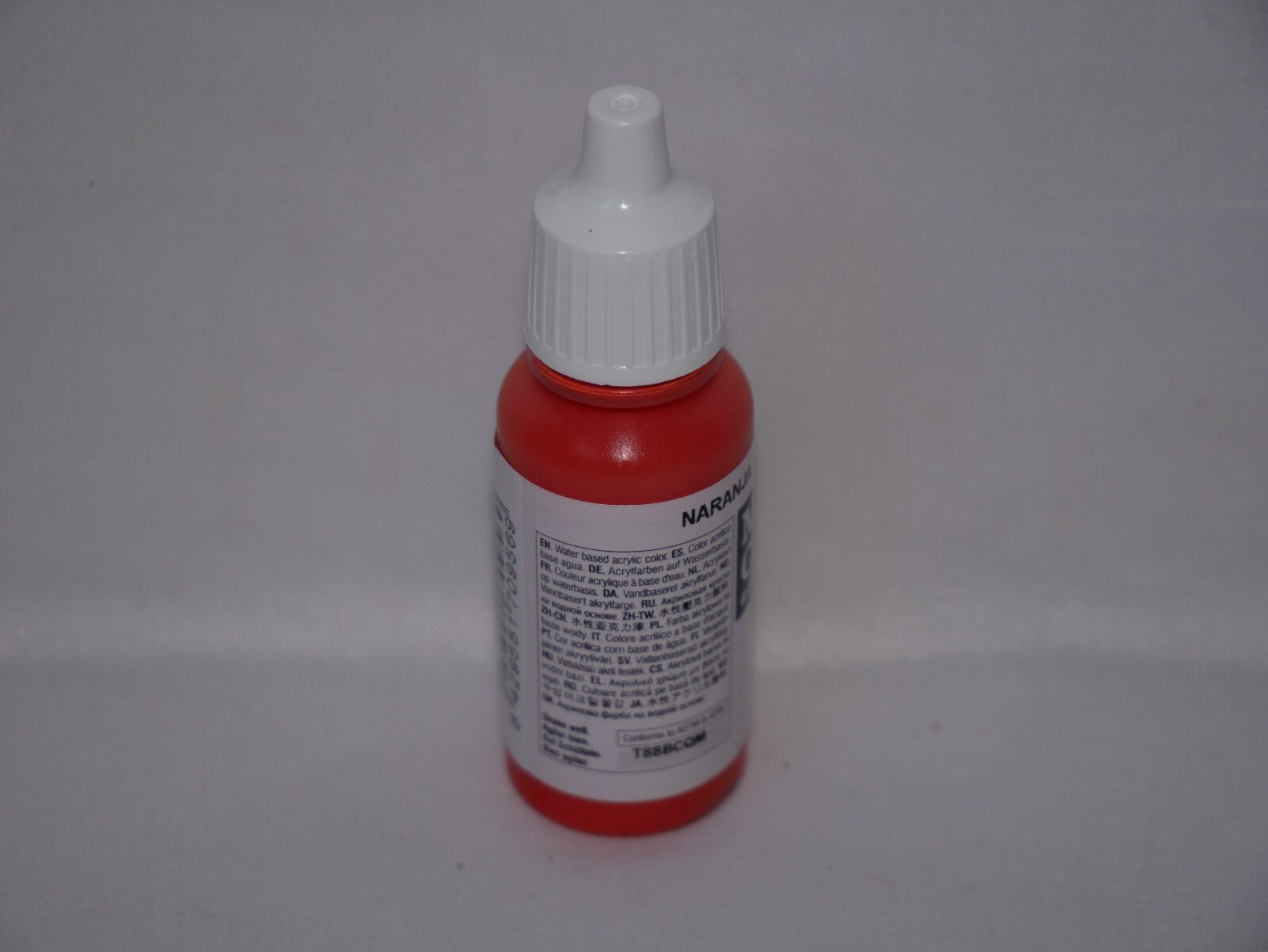 Vallejo Model Color Clear Orange Acrylic 17ml/0.57 fl oz Dropper Bottle - 70.956