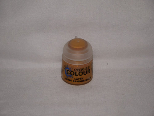Citadel Colour Layer Auric Armour Gold Metallic Acrylic (12ml) Paint Pot - 22-62