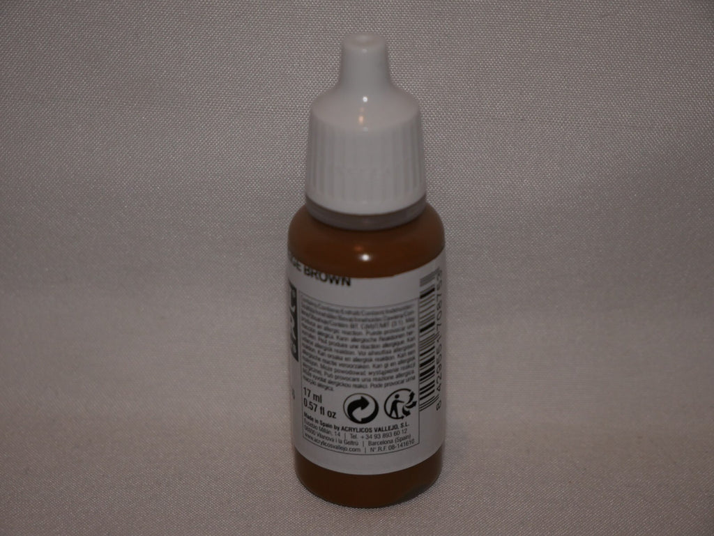 Vallejo Model Color Beige Brown Acrylic 17ml/0.57 fl oz Dropper Bottle - 70.875