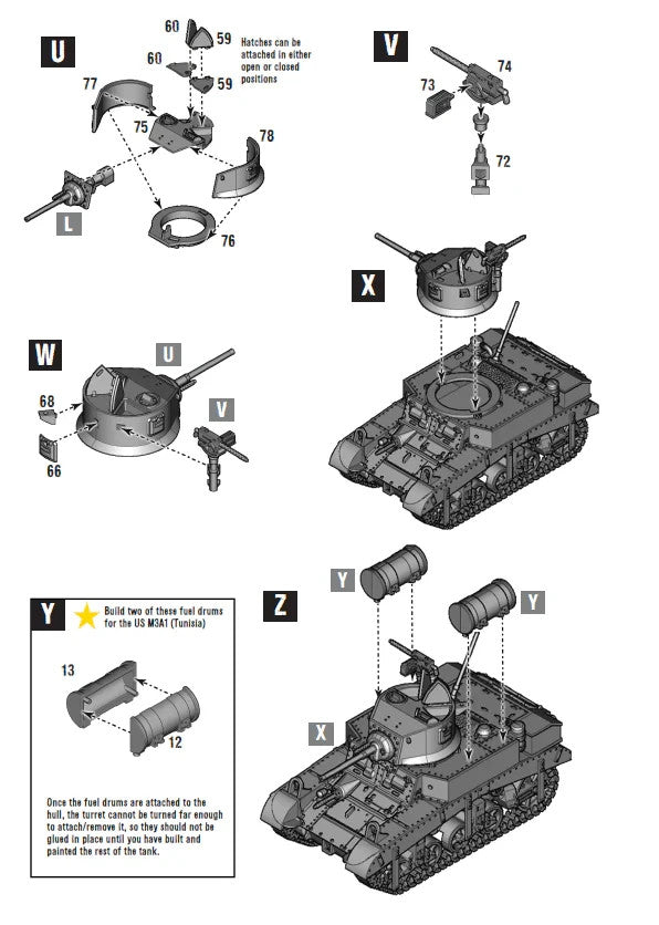 Warlord Games Bolt Action 1:56 Scale WWII M3 Stuart Light Tank Model - 402013002