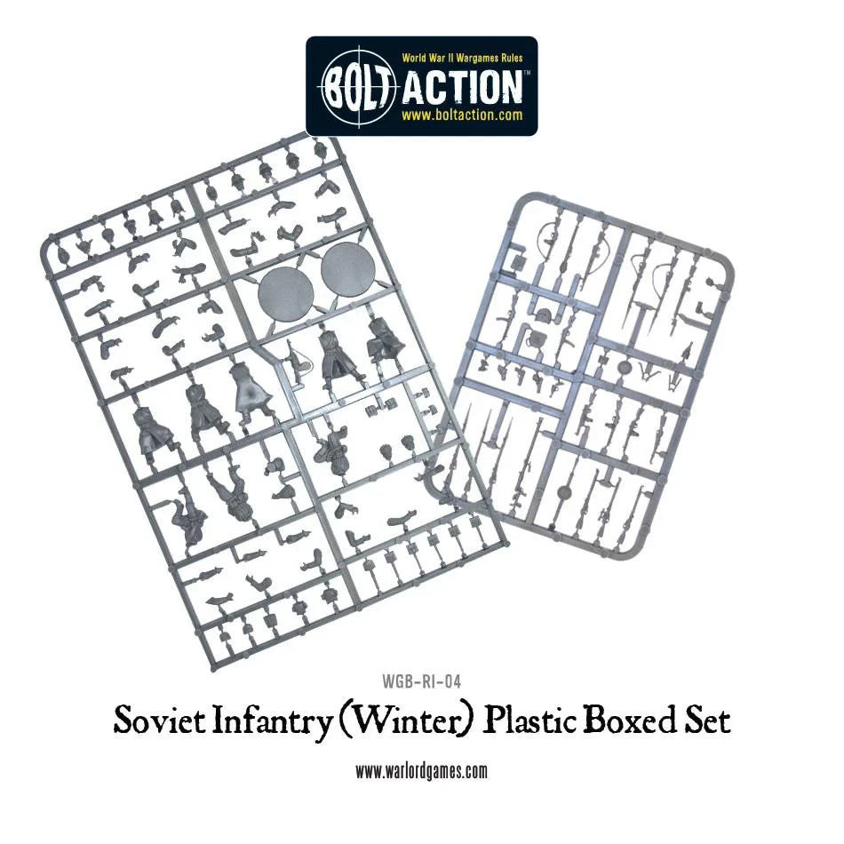 Warlord Games Bolt Action 1:56 Scale WWII Soviet Infantry (Winter) - WGB-RI-04