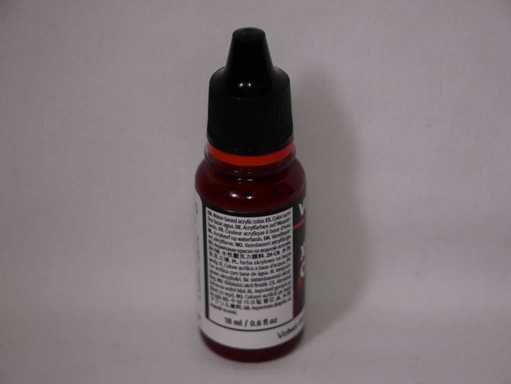 Vallejo Xpress Color Acrylics Velvet Red 18ml/0.6 fl oz Dropper Bottle - 72.407