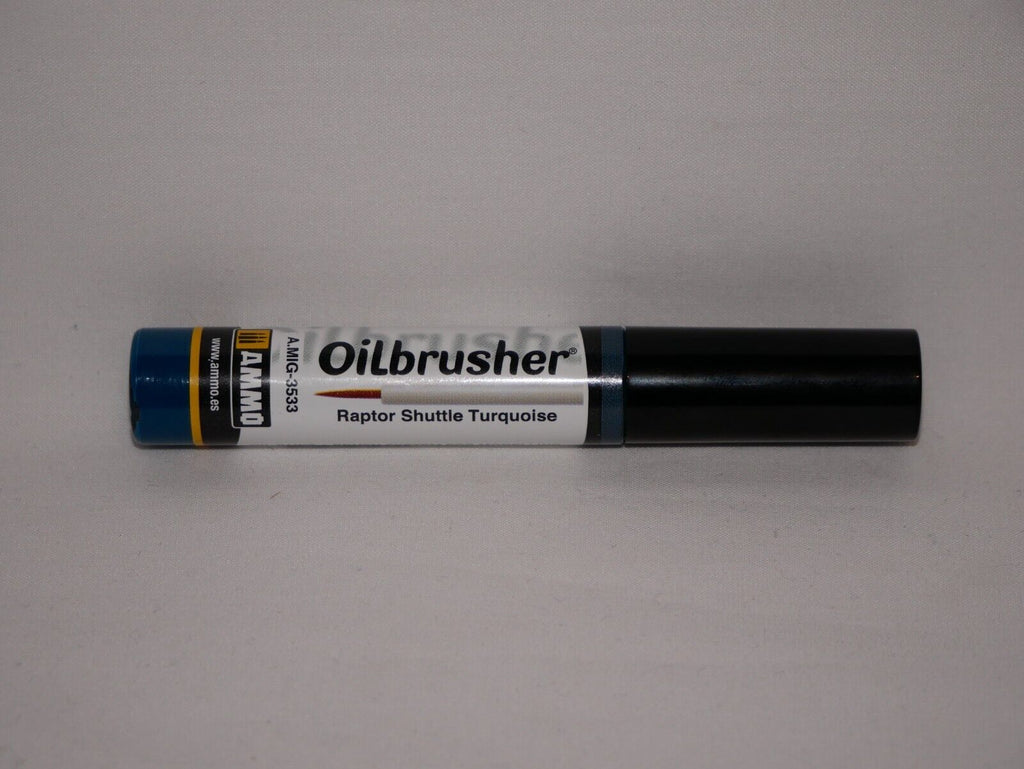 Ammo By Mig Jimenez Raptor Shuttle Turquoise Oilbrusher Fine Brush - A.MIG-3533
