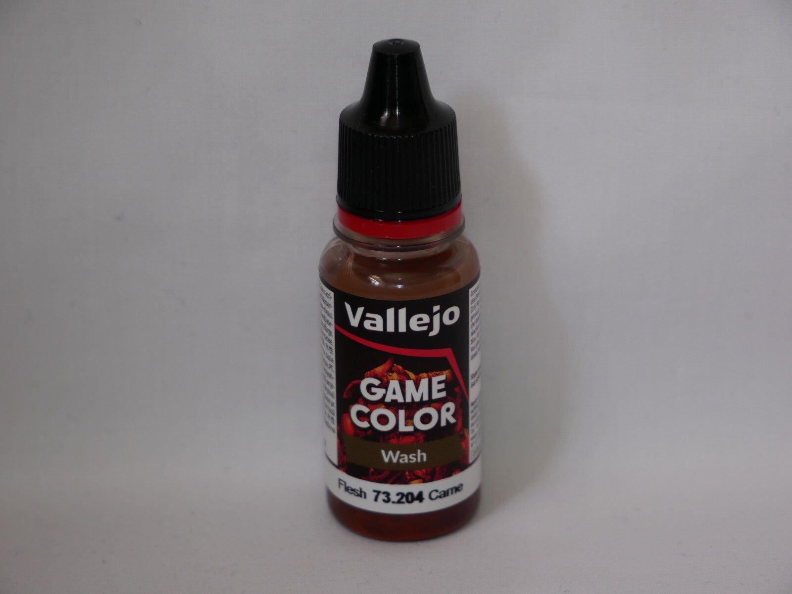 Vallejo Game Color Acrylic Washes Flesh 18ml/0.6 fl oz Dropper Bottle - 73.204