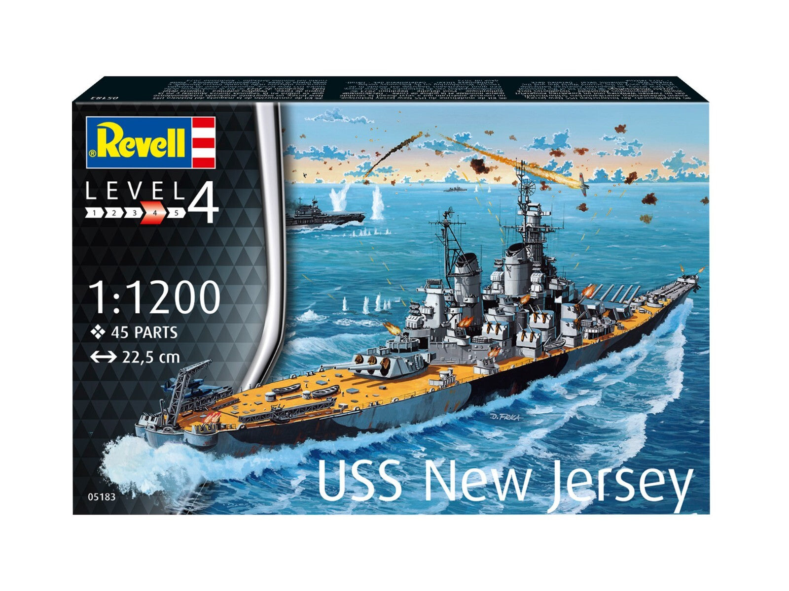 Revell 1:1200 USS New Jersey (BB-62) US Battleship Model Kit Skill Level 4 05183