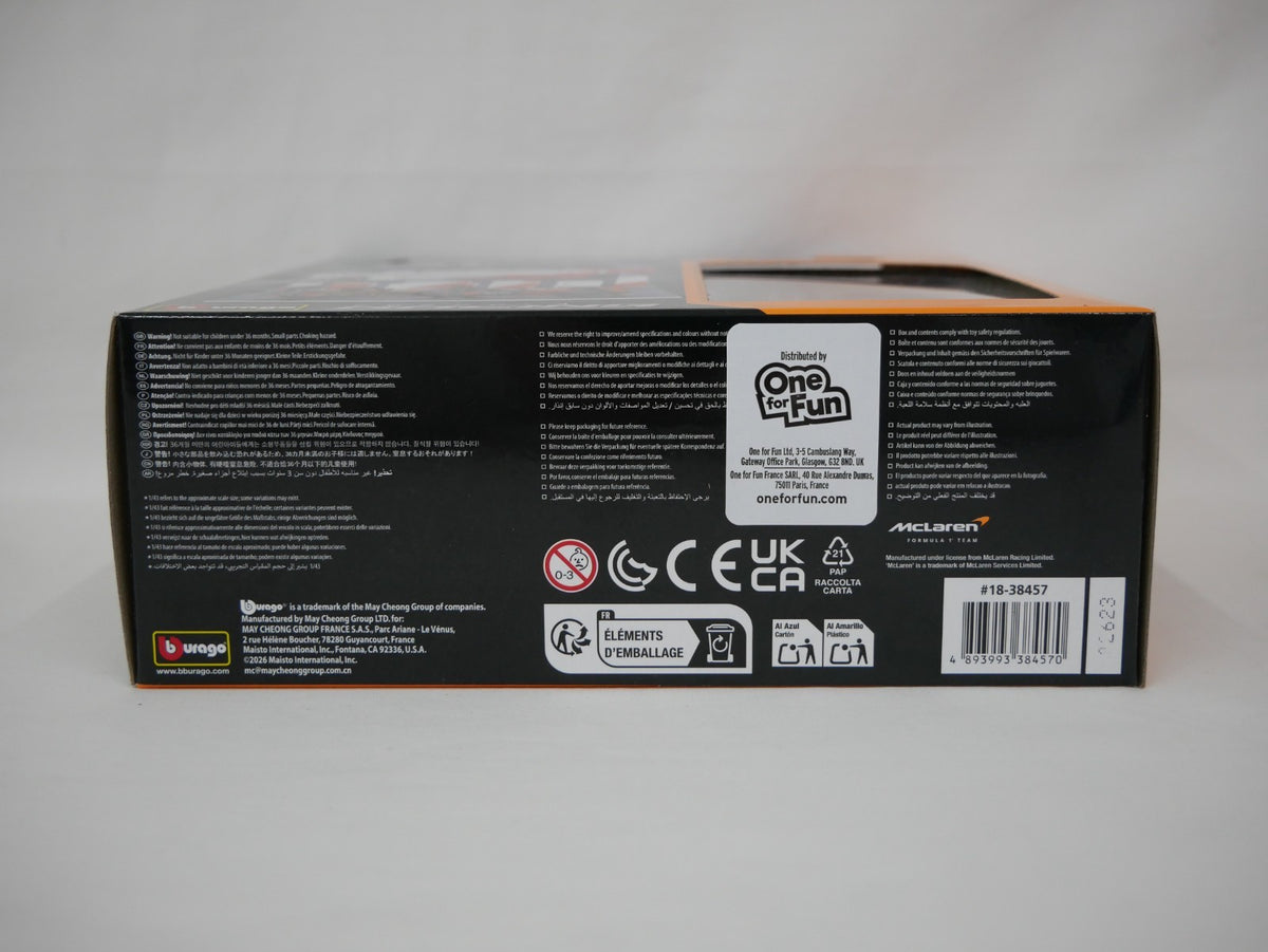 Burago 1:43 McLaren MCL39 Australian GP 2025 L.Norris Pit Pass Diorma Playset - #18-38457N