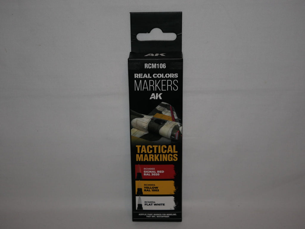 AK Interactive Real Color Acrylic Markers Tactical Markings 3 Piece Set - RCM106