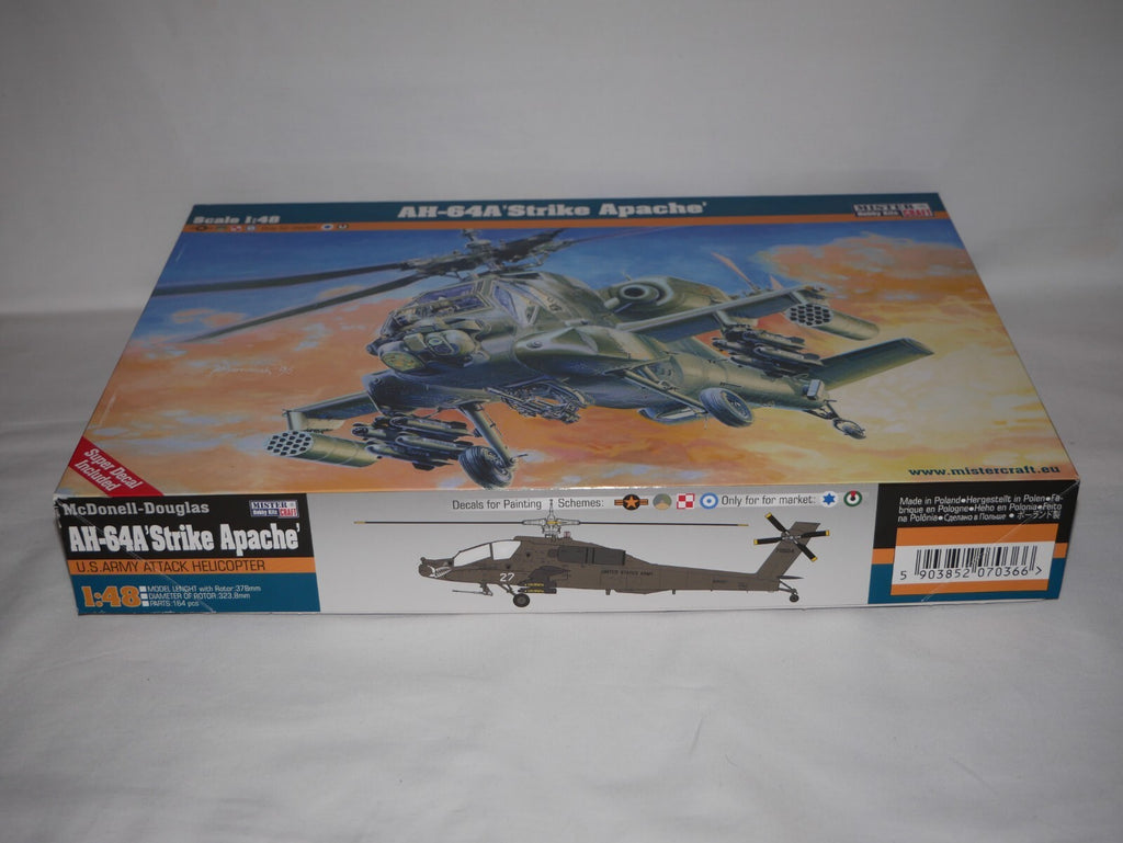MisterCraft Hobby Kits 1:48 Scale (G-36) Boeing AH-64A 'Strike Apache' - 070366