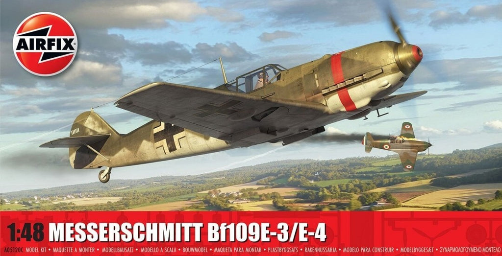 Airfix 1:48 Scale WW2 Messerschmutt Bf109E-3/E-4 Model Kit Skill Level 2 - A05120C
