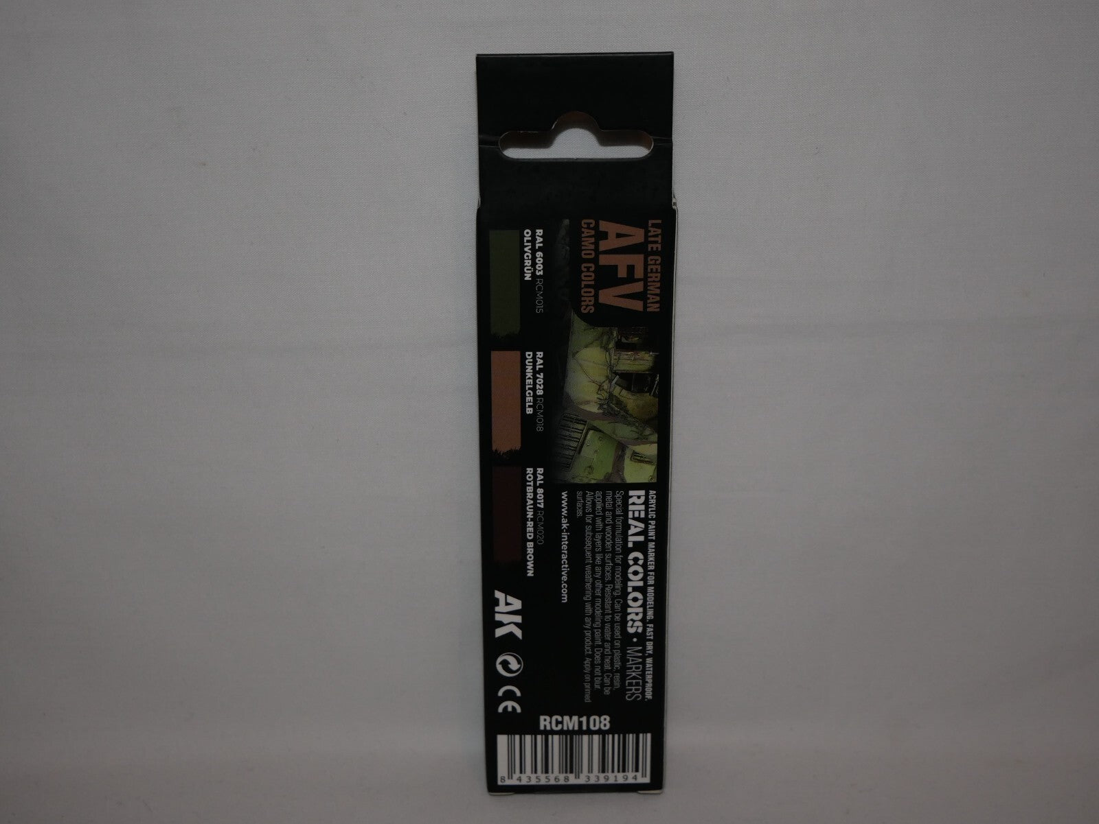 AK Interactive Real Color Markers Late German AFV Camo Colors 3 Piece Set RCM108