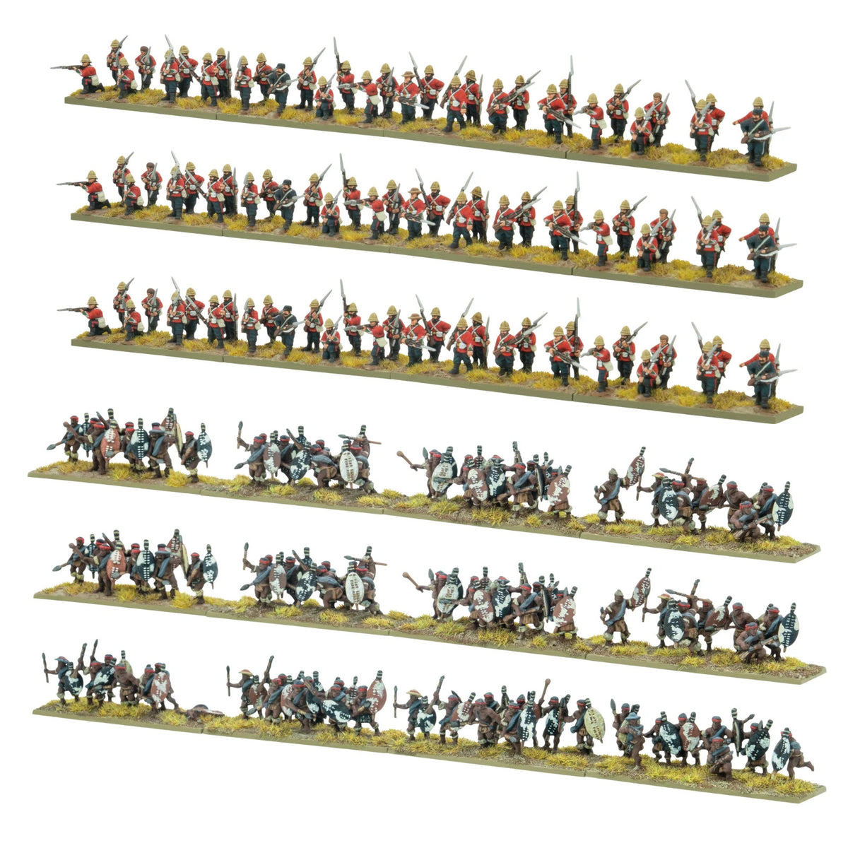 Black Powder Epic Battles Minis Zulu 15mm Scale British Army Brigade - 312014601