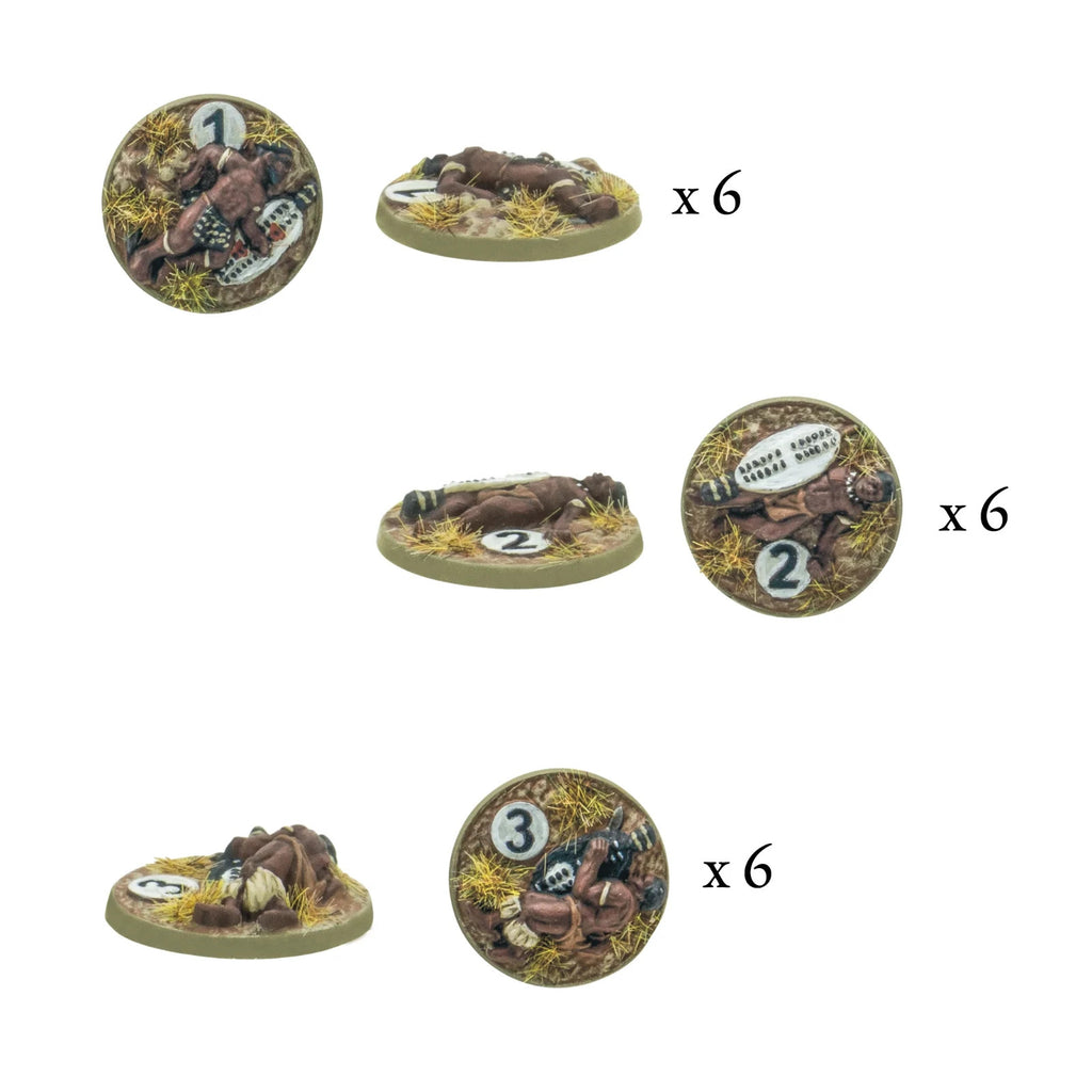 Black Powder Epic Battles Scale Miniatures Zulu Impi Casualty Markers - 312414603