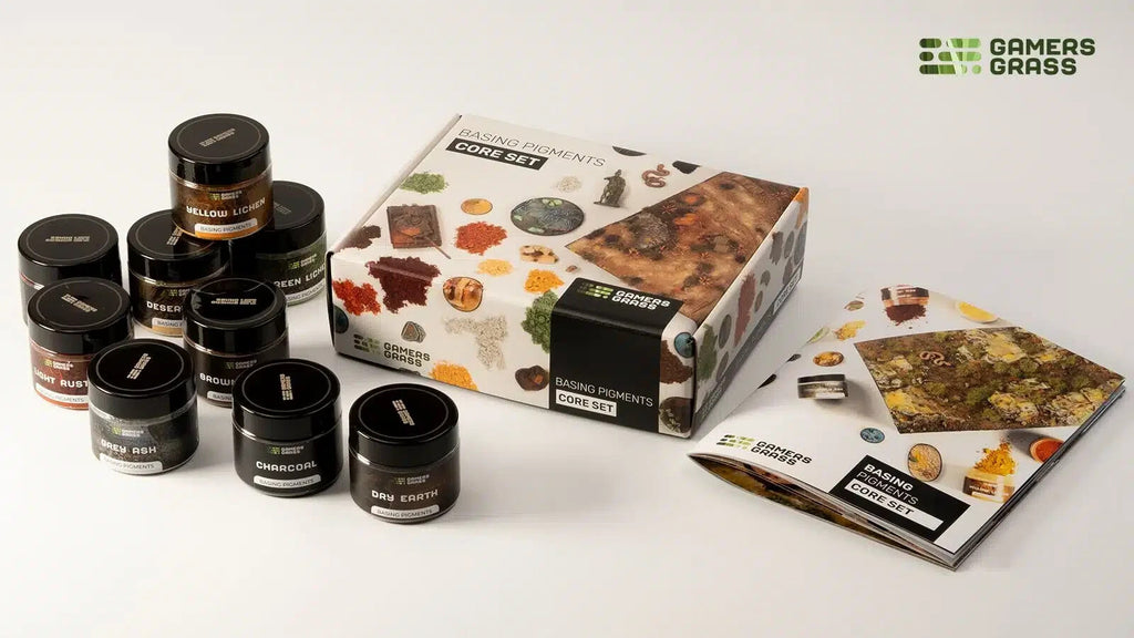 Gamers Grass Basing Pigments (9 Piece) Core Set For Modelling Dioramas - GGSB-BPCS