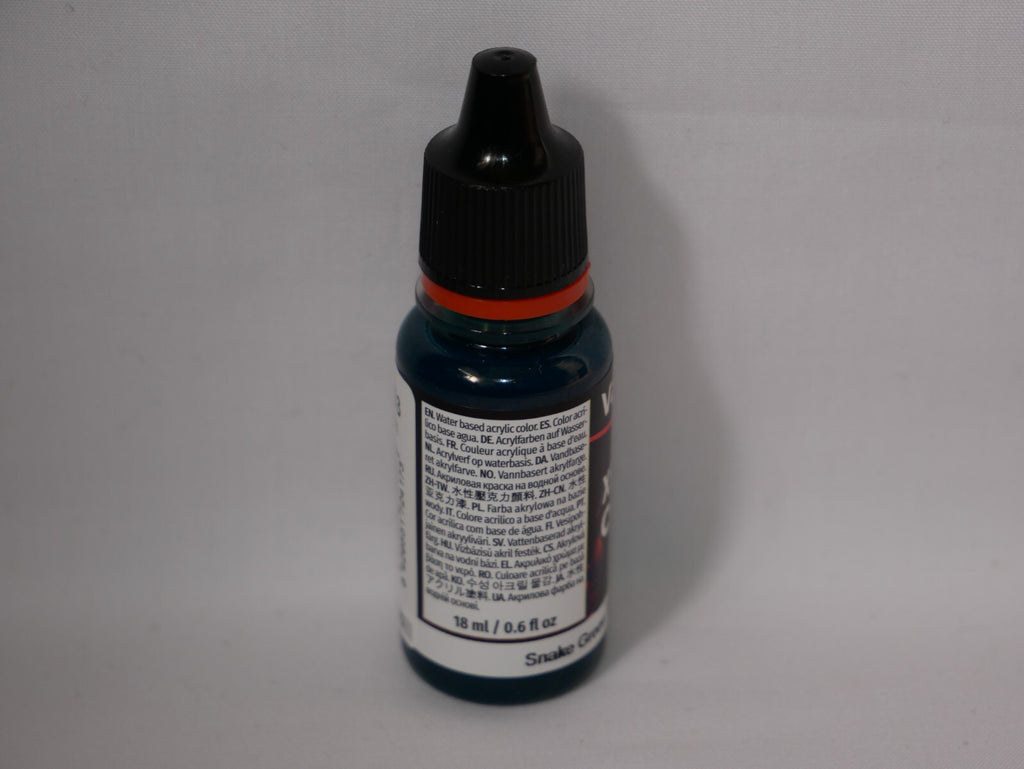 Vallejo Xpress Color Acrylics Snake Green 18ml/0.6 fl oz Dropper Bottle - 72.417