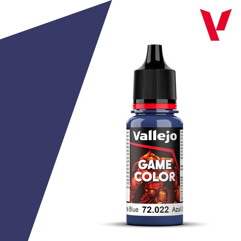 Vallejo Game Color Acrylic Ultramarine Blue 18ml/0.6 fl oz Dropper Bottle 72.022