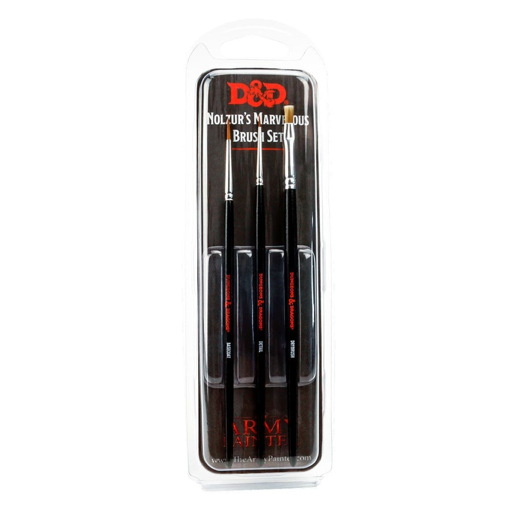 The Army Painter D&D Nolzur's Marvelous (3 Piece) Synthetic Hairbrush Set - 75003