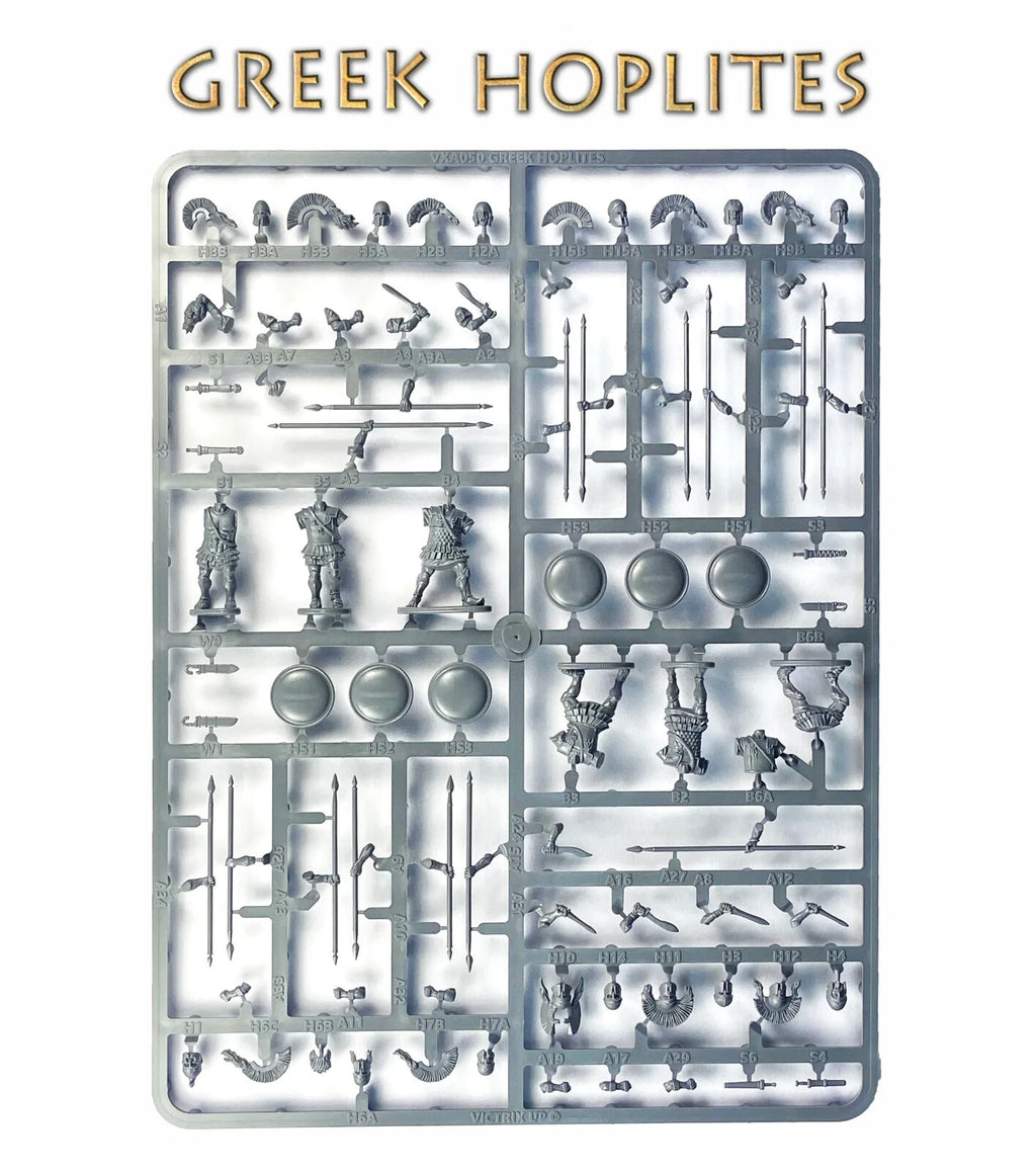 Victrix Greek And Persian Wars 28mm Hard Plastic Greek Hoplites  Models - VXA050