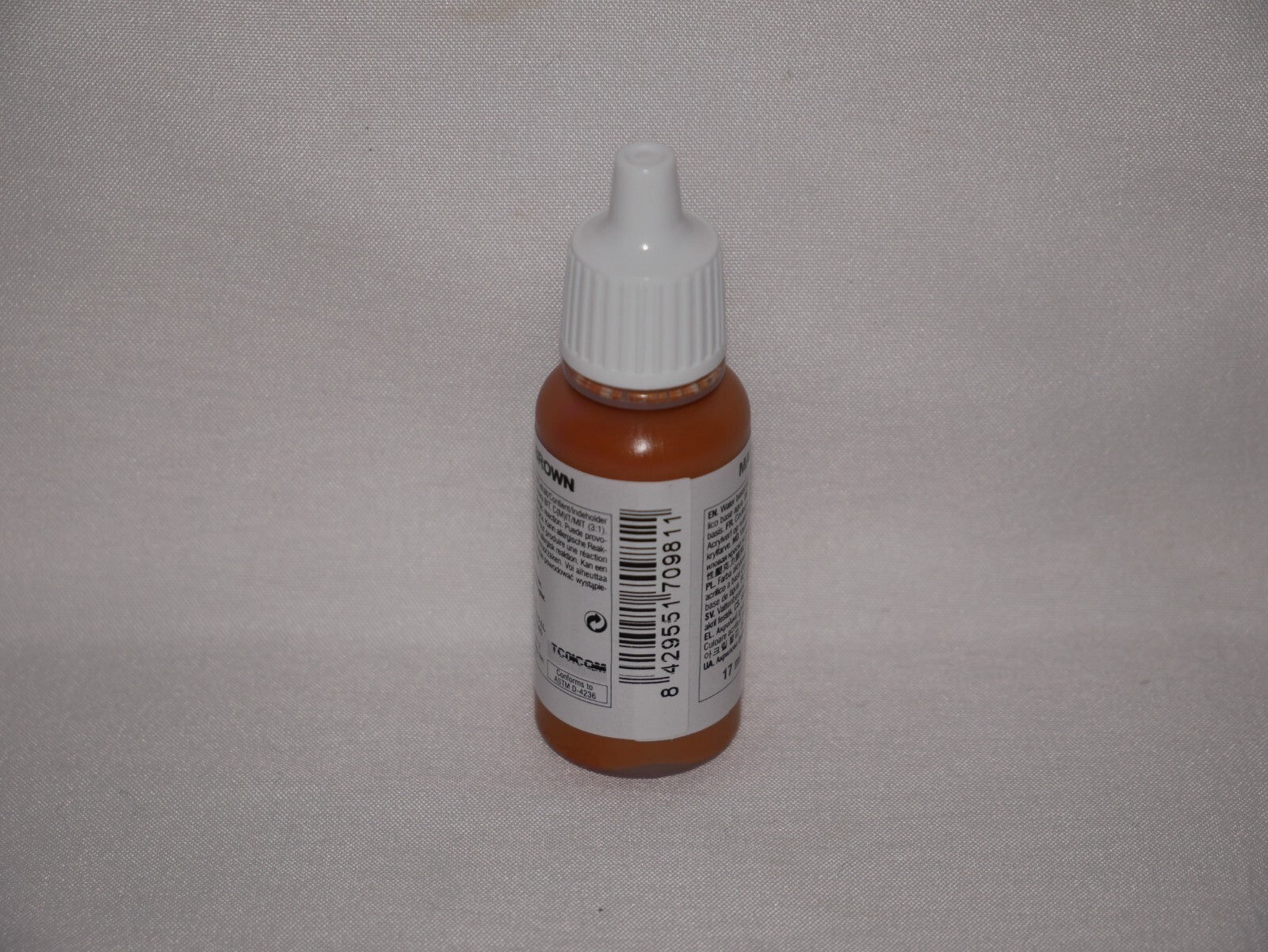 Vallejo Model Color Orange Brown Acrylic 17ml/0.57 fl oz Dropper Bottle 70.981