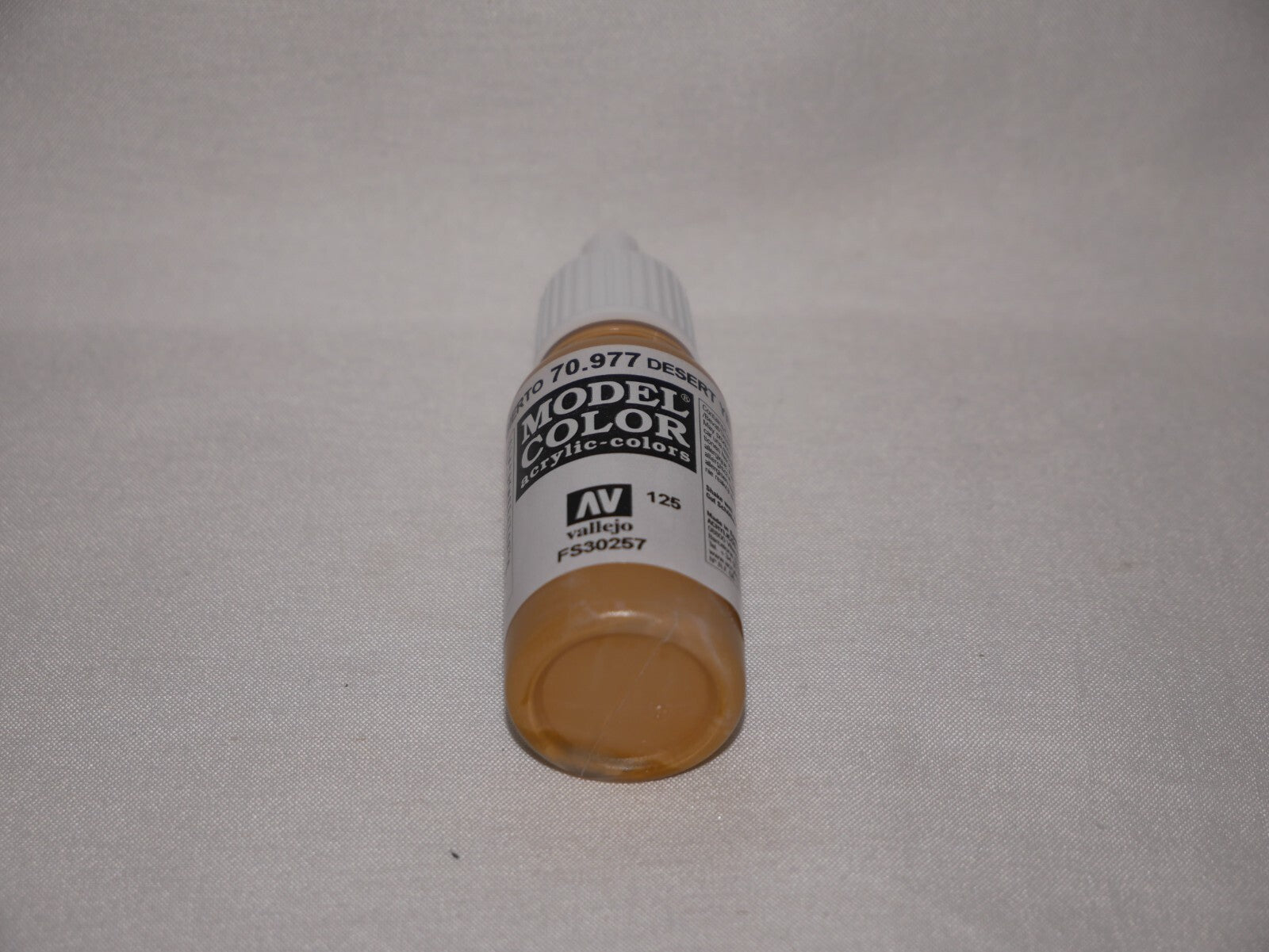 Vallejo Model Color Desert Yellow Acrylic 17ml/0.57 fl oz Dropper Bottle 70.977