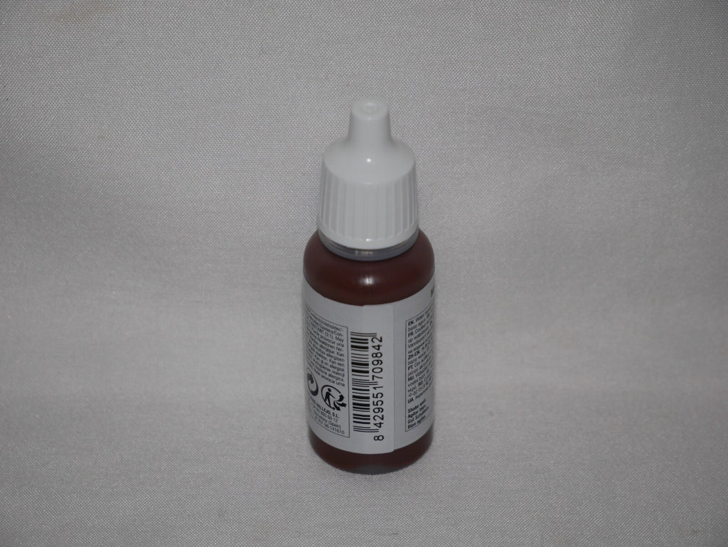 Vallejo Model Color Flat Brown Acrylic 17ml/0.57 fl oz Dropper Bottle - 70.984
