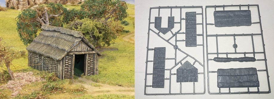 Renedra Ltd Generic Scenery & Bases 1/56th Scale Wattle/Timber Outbulding - RNWT