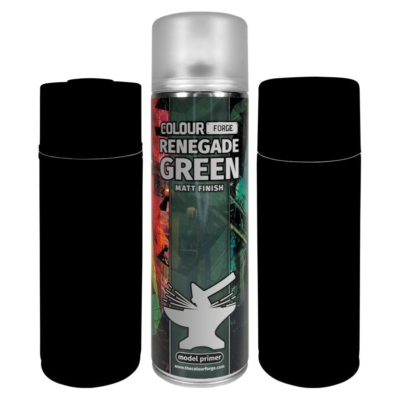 The Colour Forge Renegade Green Matt Finish Model Primer 500ml Aerosol Spray Can