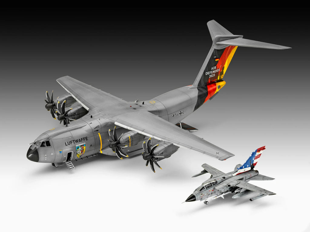 Revell 1:144 Scale Air Defender Set Airbus A400M & Tornado Skill Level 4 - 03789