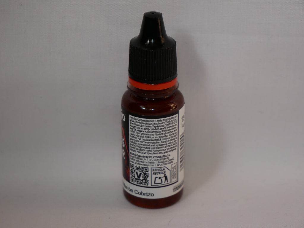 Vallejo Xpress Color Acrylic Copper Brown 18ml/0.6 fl oz Dropper Bottle - 72.421