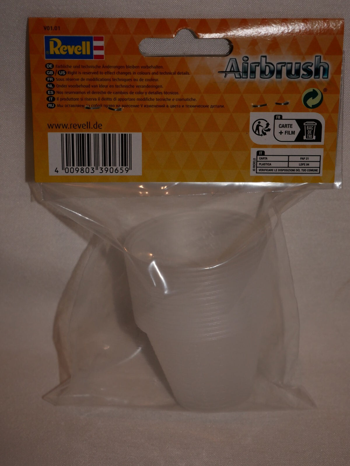 Revell 30ml Airbrush Mixing Cups (15 pcs) For Model Making & Painting - 39065