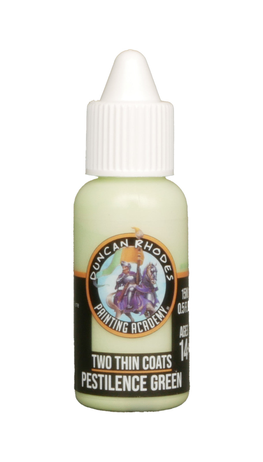 Duncan Rhodes Painting Academy Two Thin Coats Pestilence Green 15ml Bottle 10138