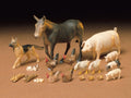 Tamiya Military Miniatures Series (No. 128) 1:35 Scale Livestock Model Set 35128
