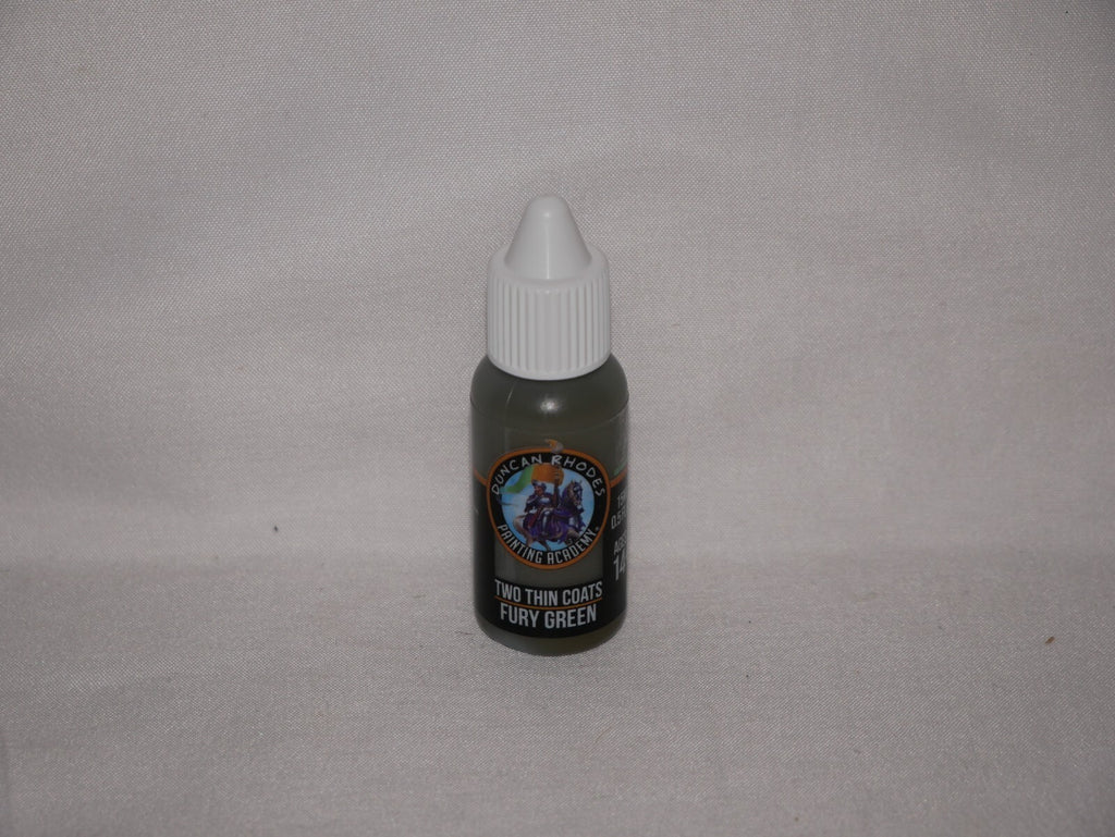 Duncan Rhodes Painting Academy 'Two Thin Coats' Fury Green 15ml Bottle - 10079
