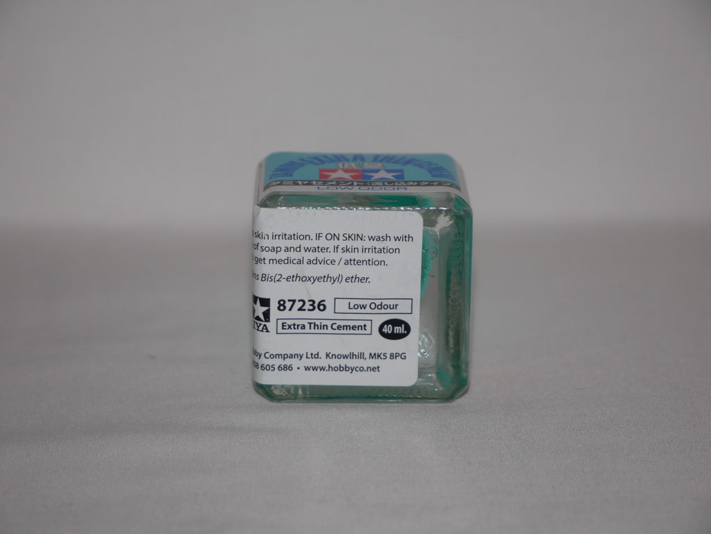Tamiya Extra Thin Polystyrene Cement Low Odour Version 40ml Glass Jar - 87236