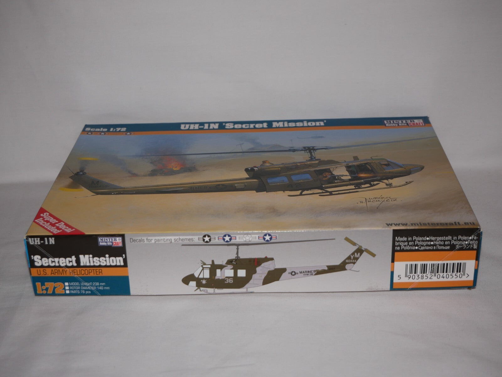 MisterCraft Hobby Kits 1:72 Scale (D-55) US Army UN-1N 'Secret Mission' - 040550
