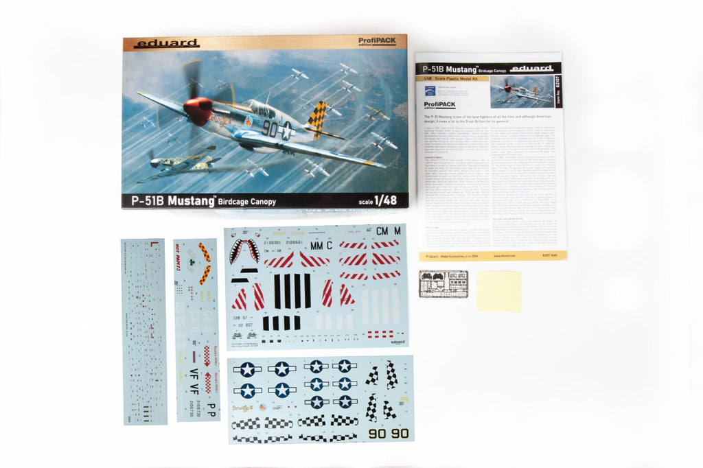 Eduard 1:48 Scale P-51B Mustang Birdcage Canopy ProfiPACK Edition Kit - 82107