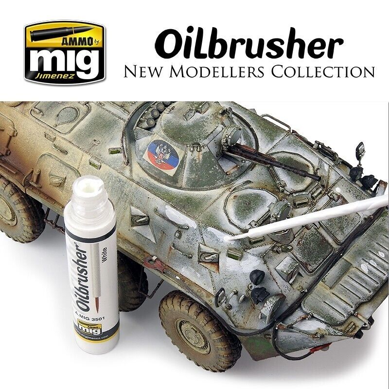 Ammo By Mig Jimenez Red Tile Oilbrusher With Fine Brush Applicator - A.MIG-3525