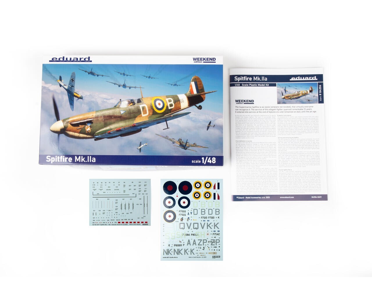 Eduard 1:48 Scale Model WWII Supermarine Spitfire Mk.IIa Weekend Edition - 84206