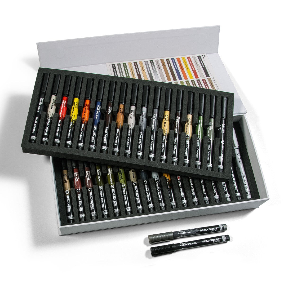 AK Interactive Real Color Acrylic Markers Special Deluxe 34 Piece Box Set - RCM150